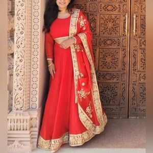 Red Lengha Indian Punjabi